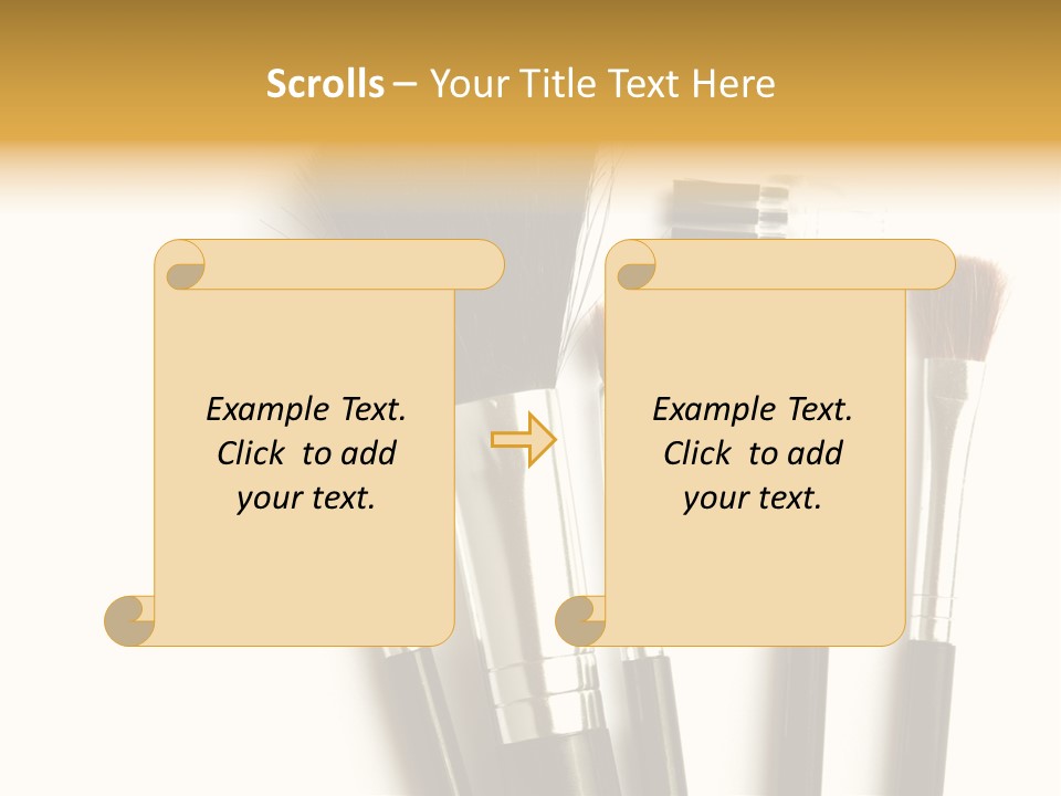 Makeup Isolated Brush PowerPoint Template