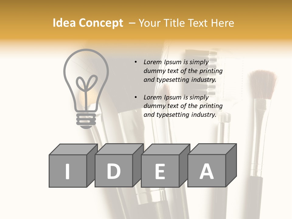 Makeup Isolated Brush PowerPoint Template