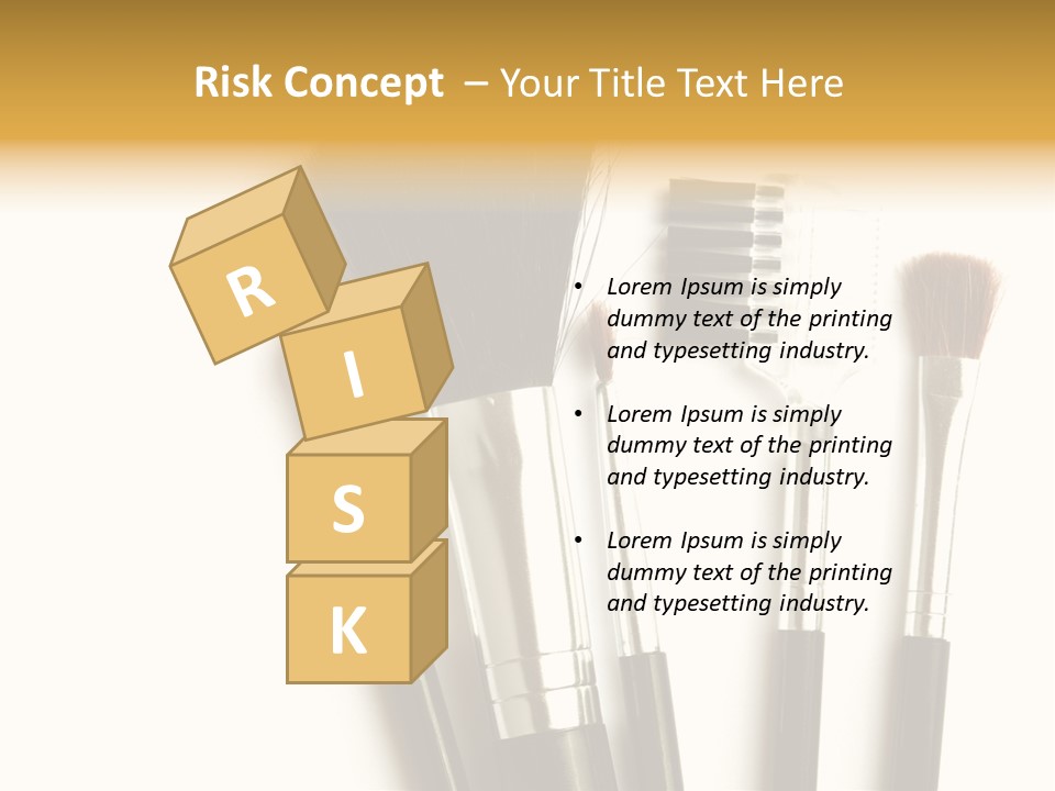 Makeup Isolated Brush PowerPoint Template