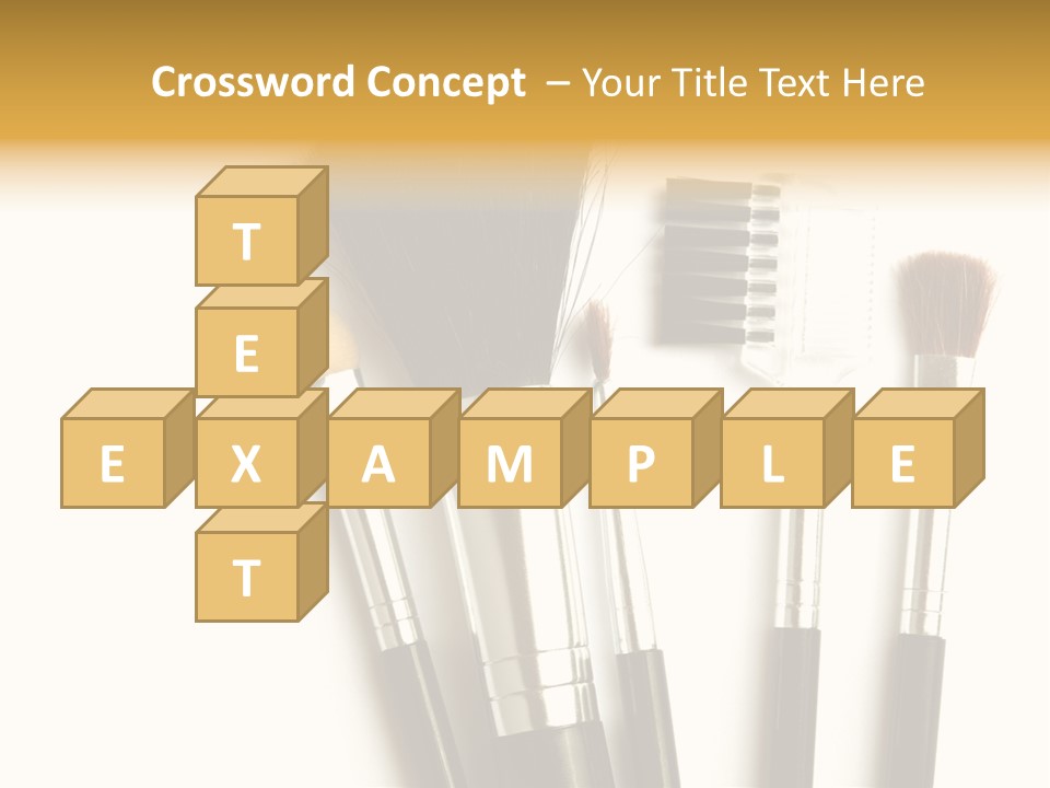 Makeup Isolated Brush PowerPoint Template