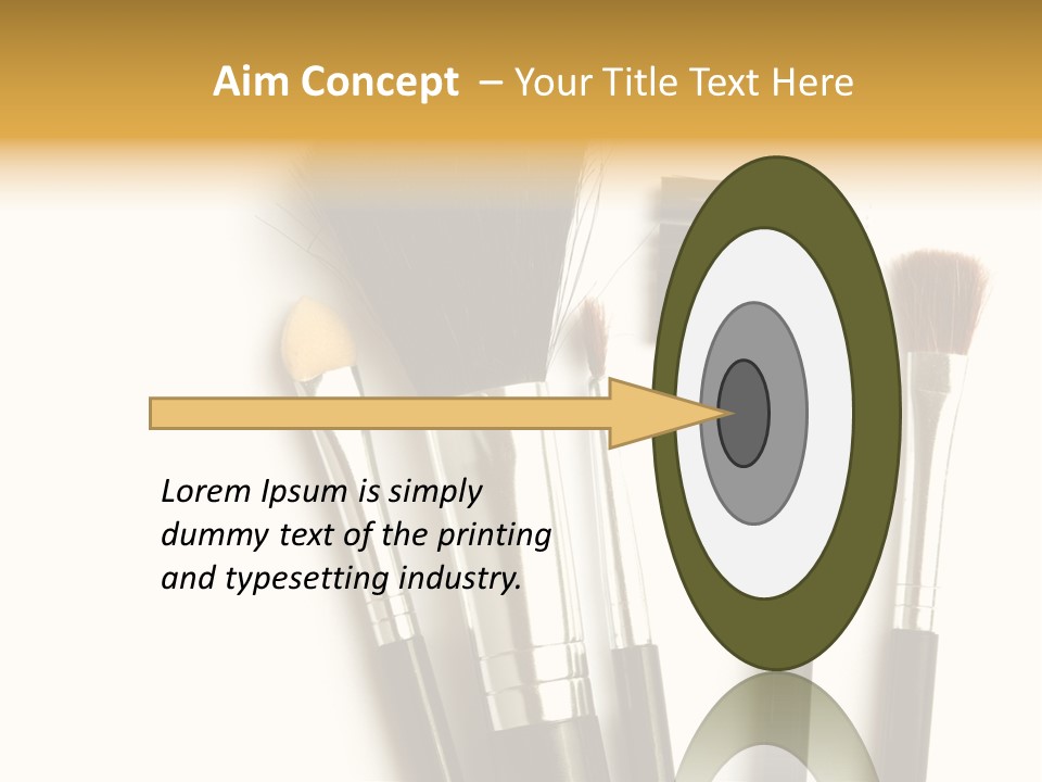 Makeup Isolated Brush PowerPoint Template