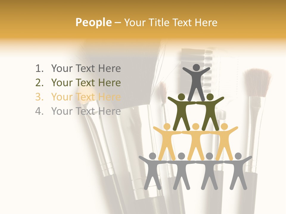 Makeup Isolated Brush PowerPoint Template