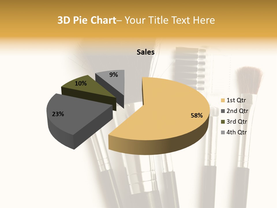 Makeup Isolated Brush PowerPoint Template