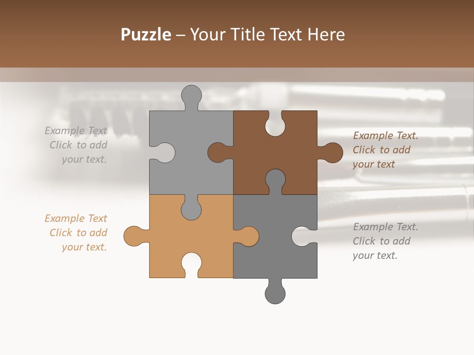 Isolated White Black PowerPoint Template