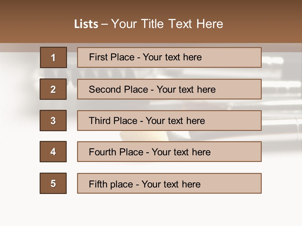 Isolated White Black PowerPoint Template