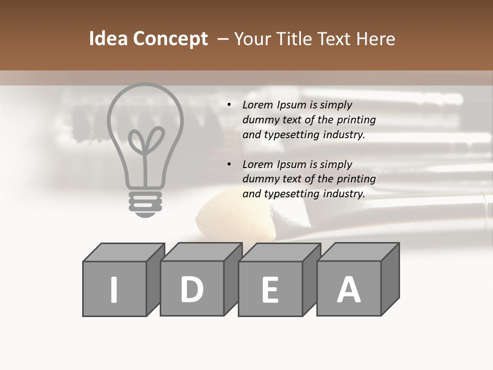 Isolated White Black PowerPoint Template