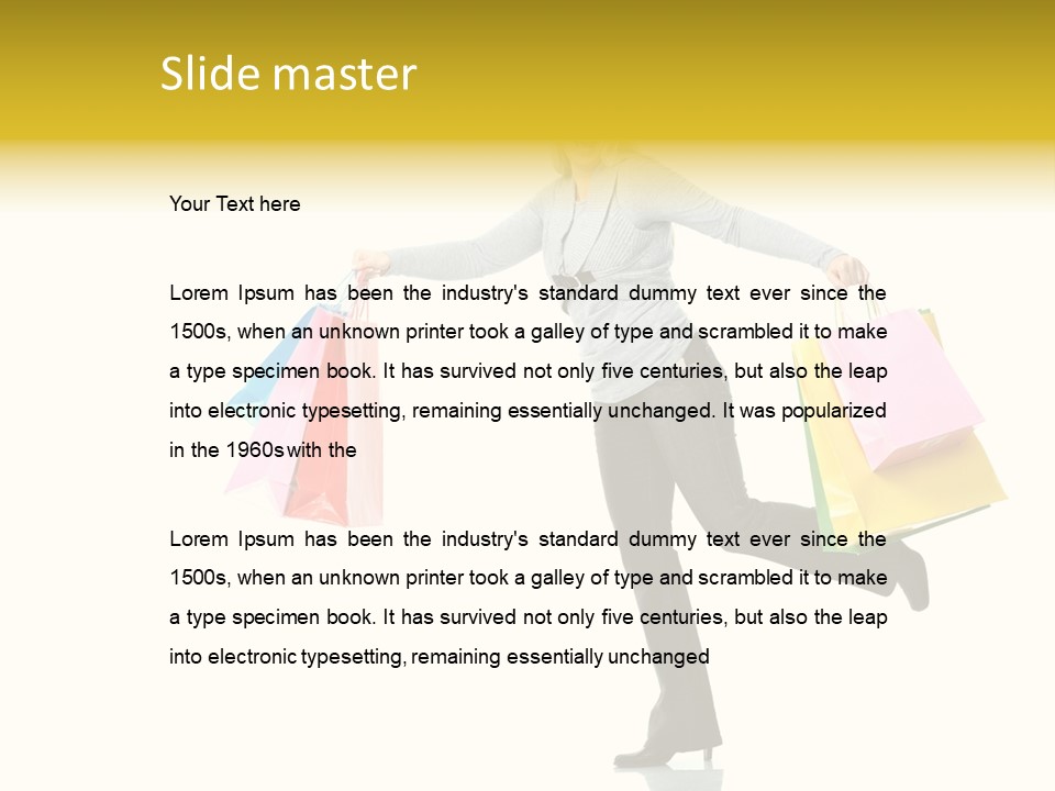 Woman Beautiful Caucasian PowerPoint Template