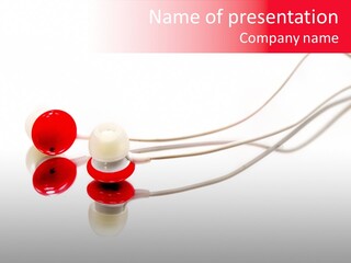 Equipment Cable Headphone PowerPoint Template