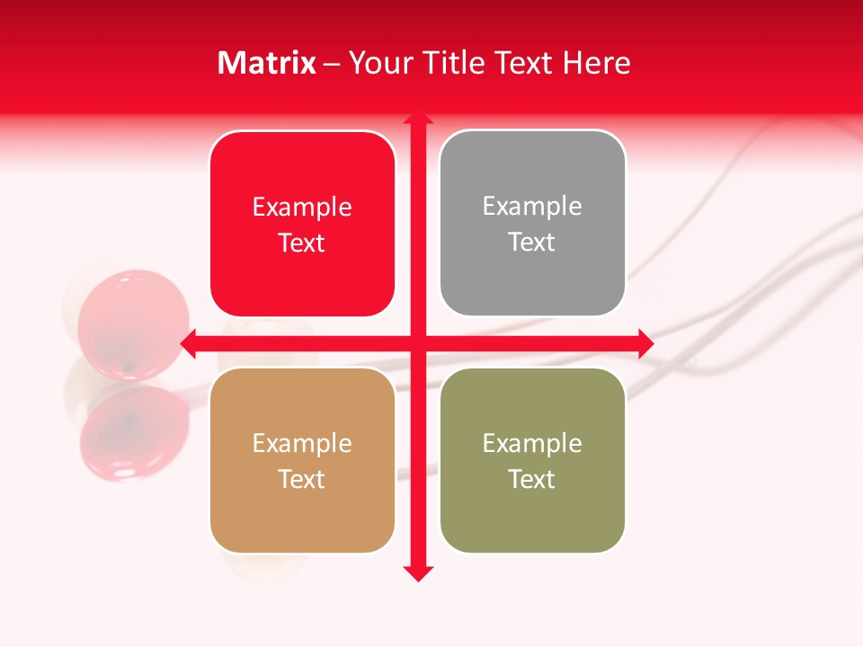 Equipment Cable Headphone PowerPoint Template
