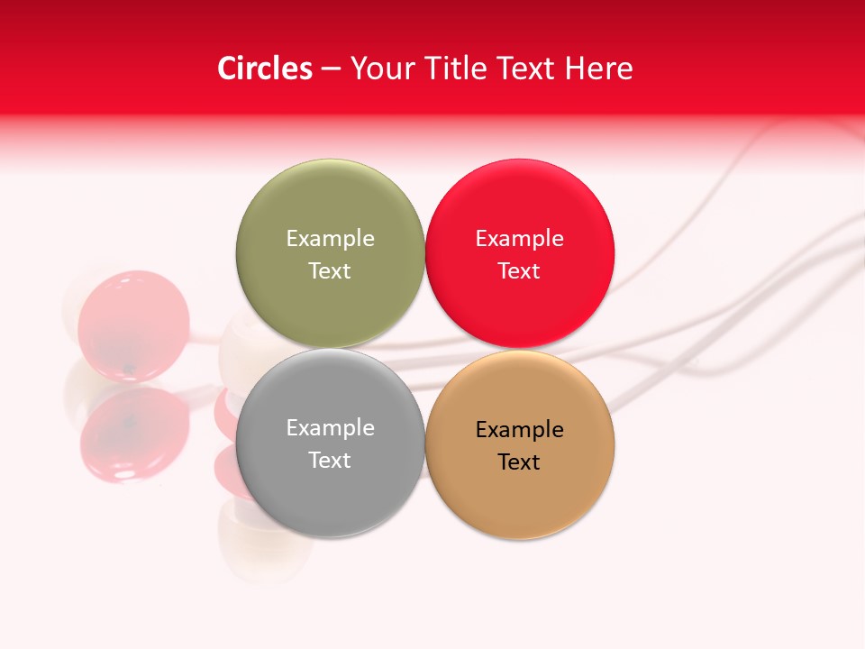 Equipment Cable Headphone PowerPoint Template