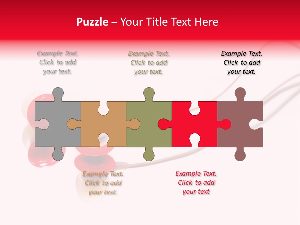 Equipment Cable Headphone PowerPoint Template
