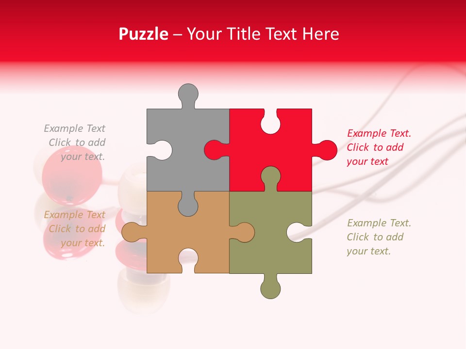 Equipment Cable Headphone PowerPoint Template