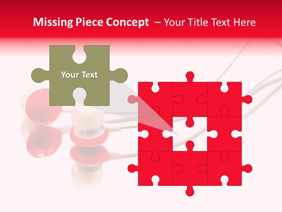 Equipment Cable Headphone PowerPoint Template