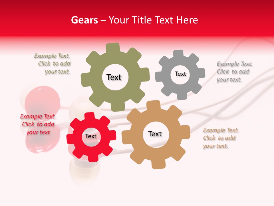 Equipment Cable Headphone PowerPoint Template