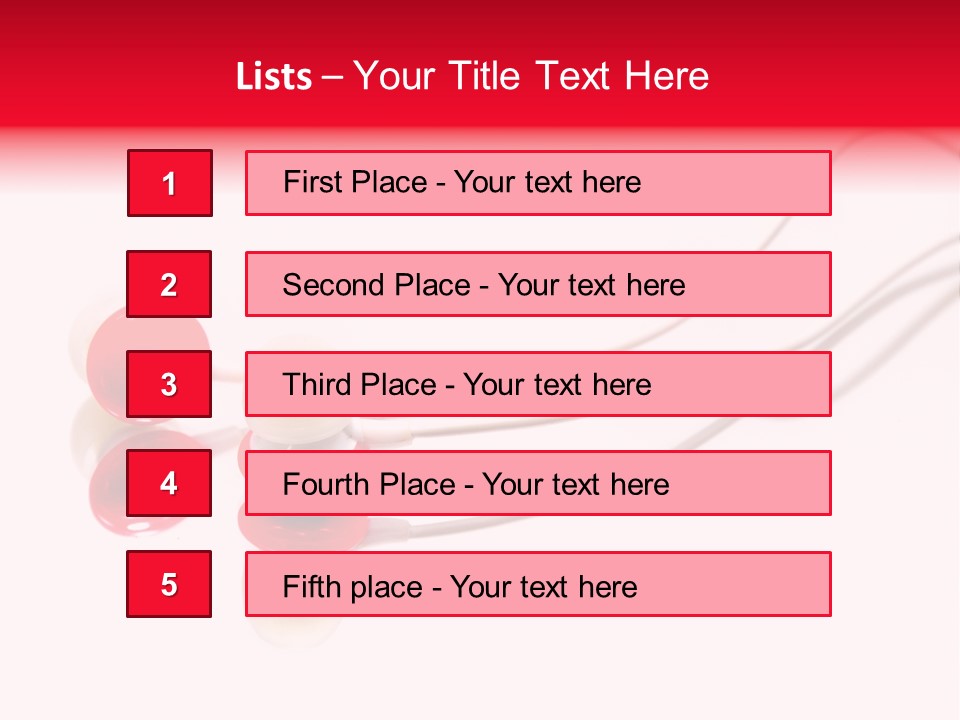 Equipment Cable Headphone PowerPoint Template