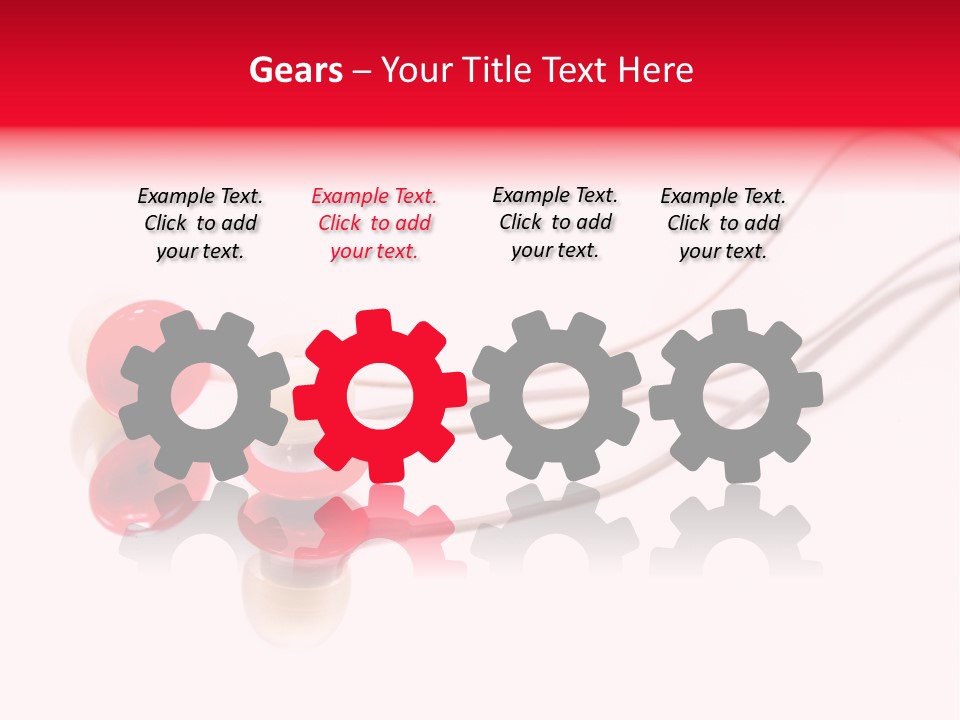 Equipment Cable Headphone PowerPoint Template