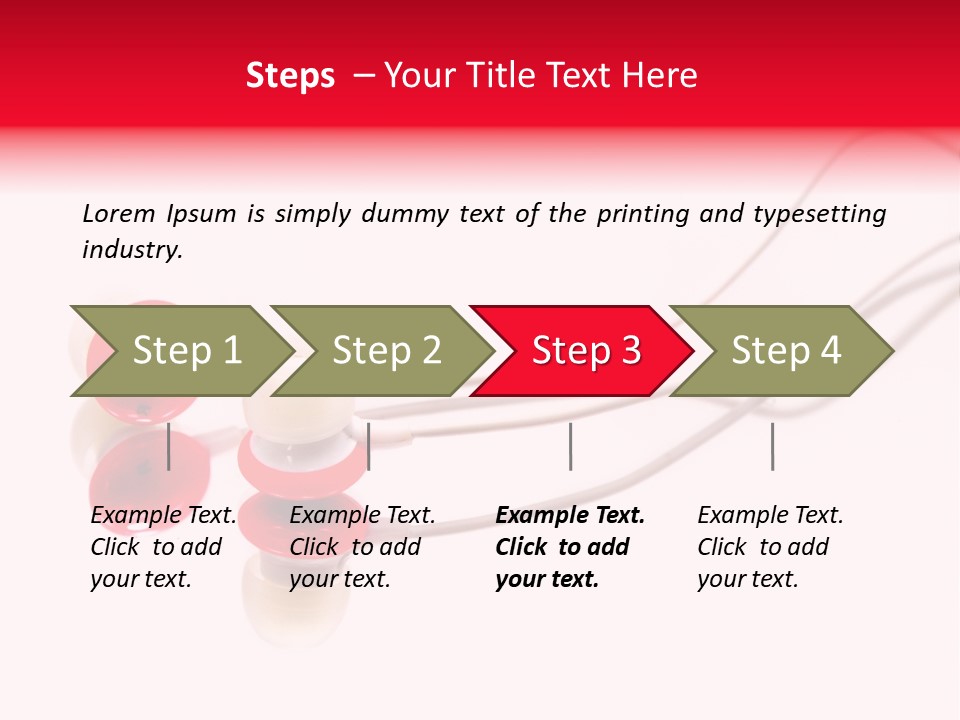 Equipment Cable Headphone PowerPoint Template