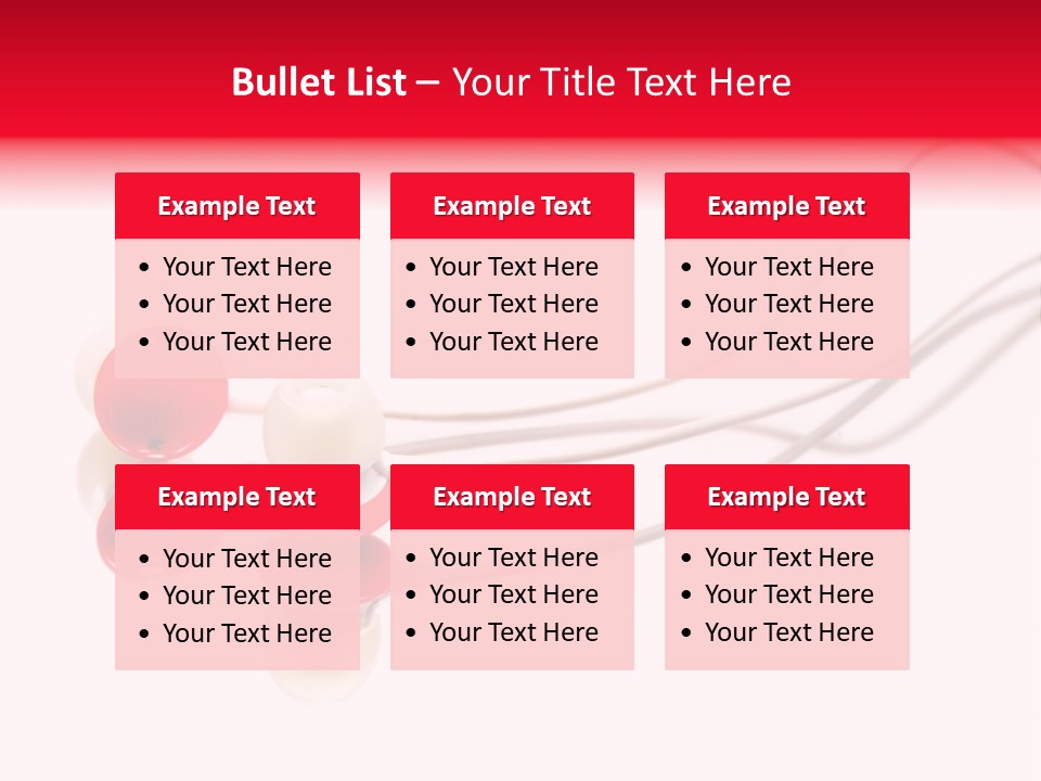 Equipment Cable Headphone PowerPoint Template