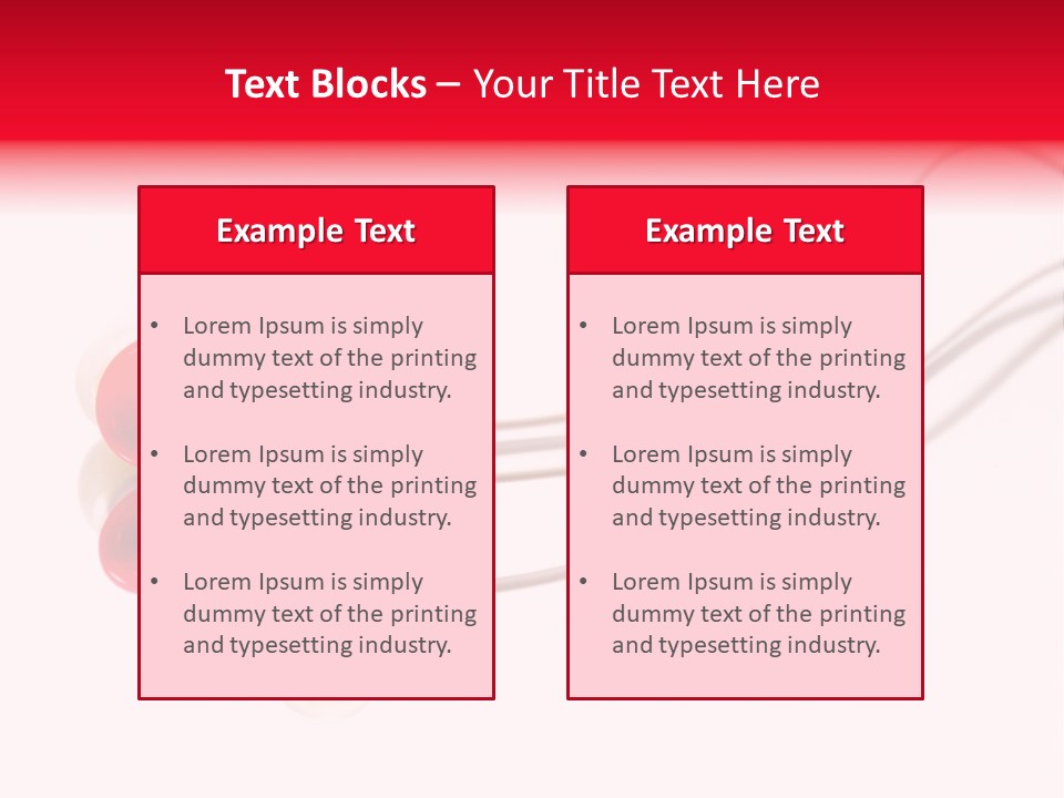 Equipment Cable Headphone PowerPoint Template