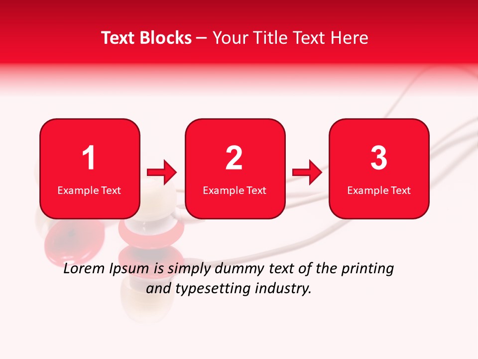 Equipment Cable Headphone PowerPoint Template
