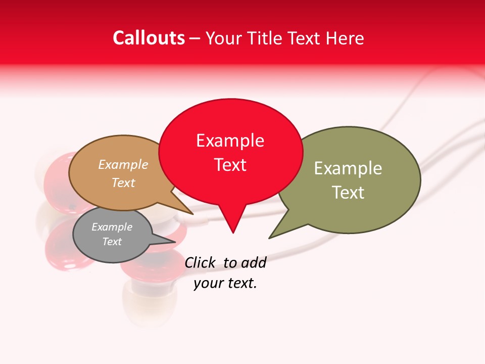 Equipment Cable Headphone PowerPoint Template