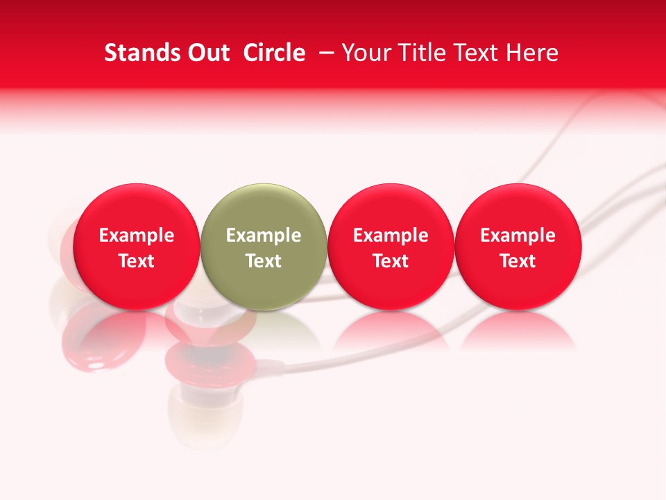 Equipment Cable Headphone PowerPoint Template