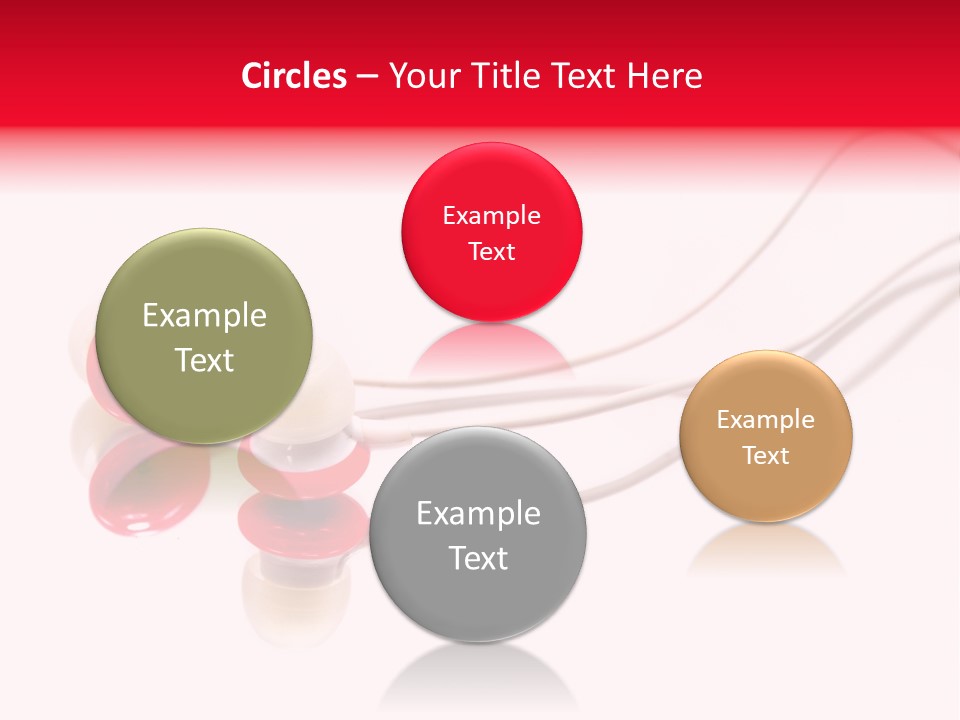 Equipment Cable Headphone PowerPoint Template