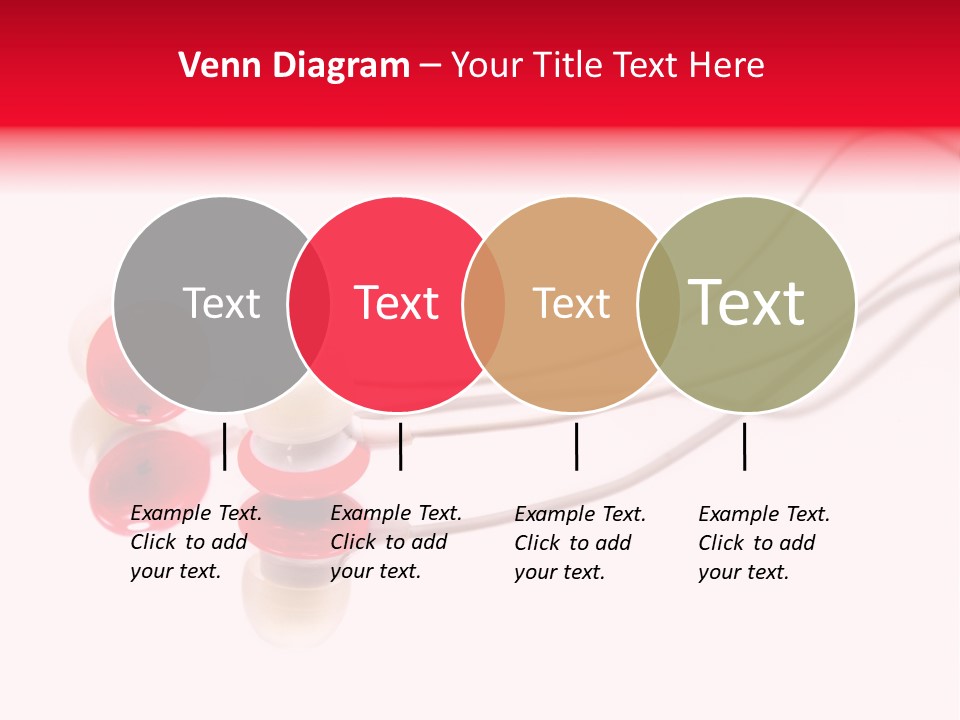 Equipment Cable Headphone PowerPoint Template