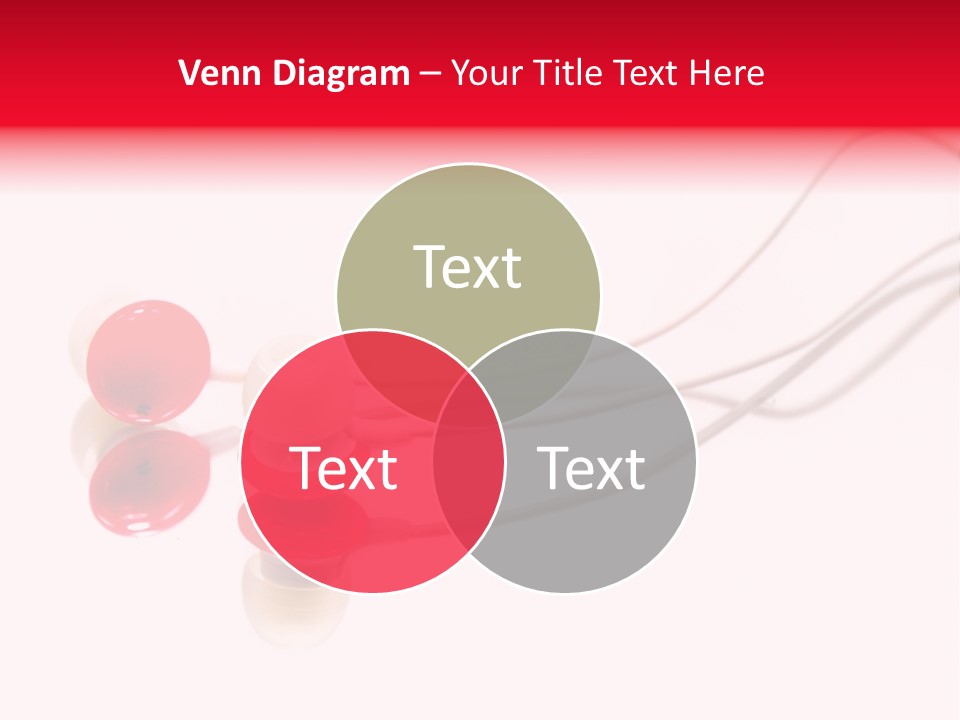Equipment Cable Headphone PowerPoint Template