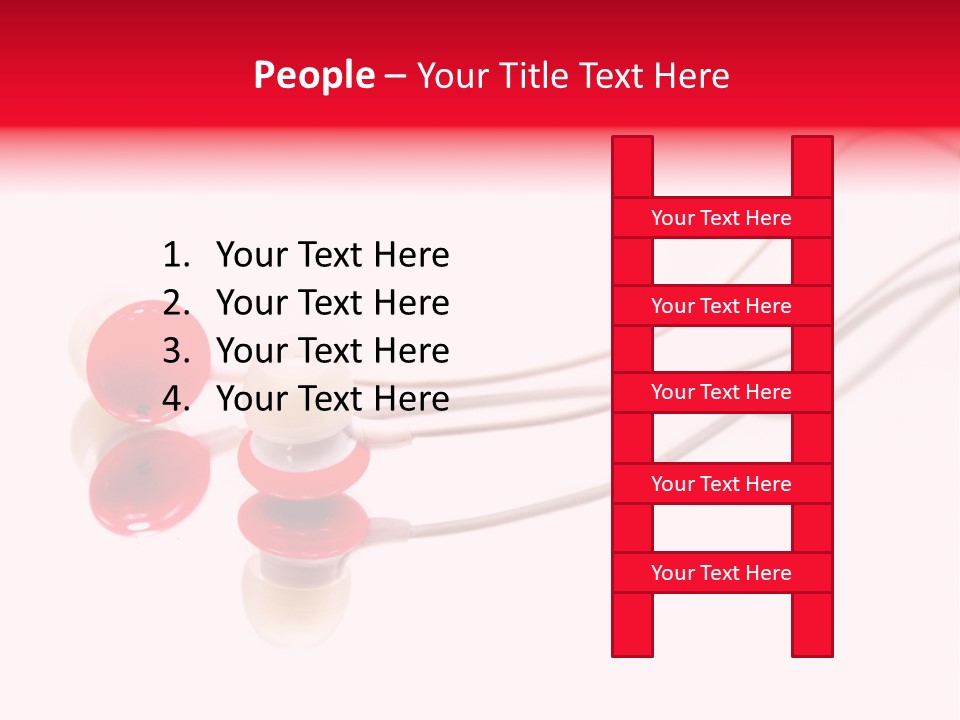 Equipment Cable Headphone PowerPoint Template