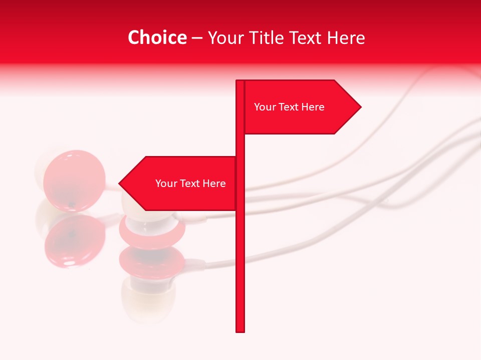 Equipment Cable Headphone PowerPoint Template