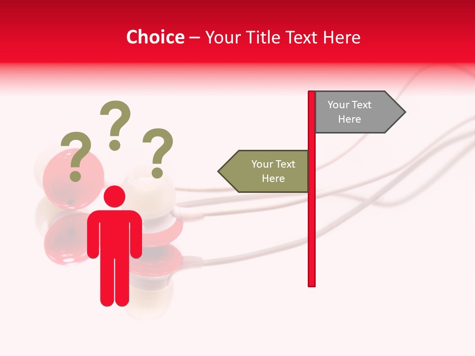 Equipment Cable Headphone PowerPoint Template