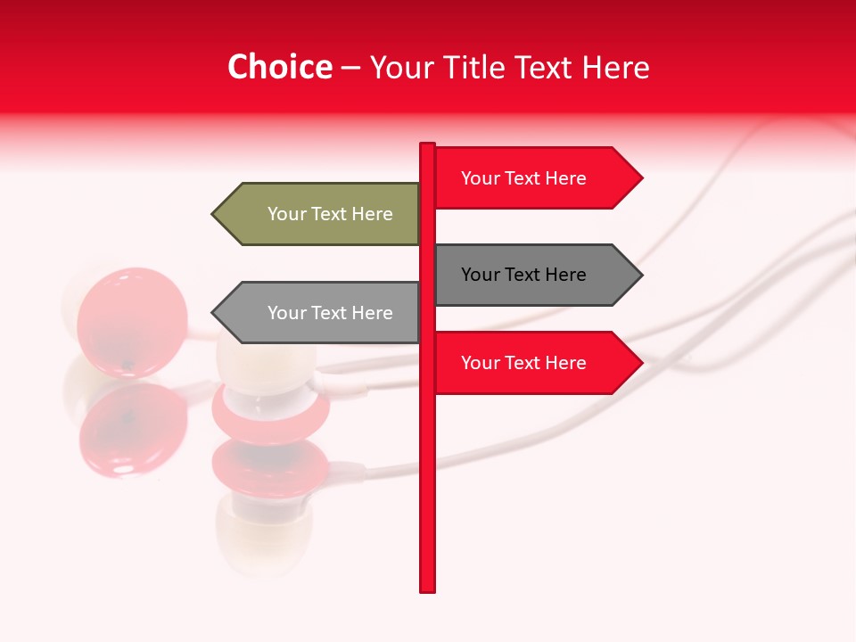 Equipment Cable Headphone PowerPoint Template