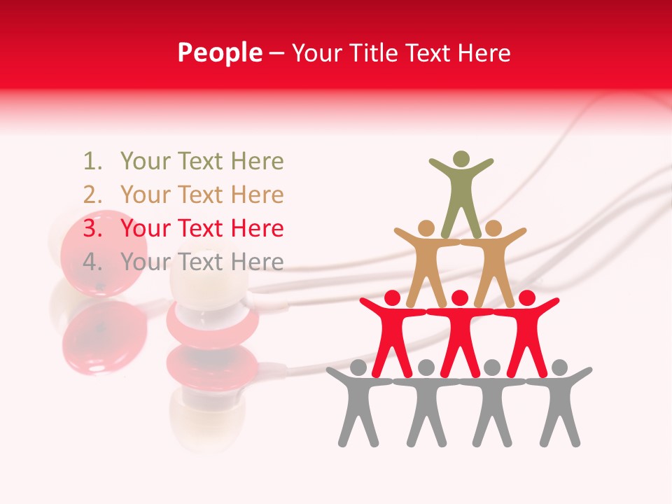 Equipment Cable Headphone PowerPoint Template