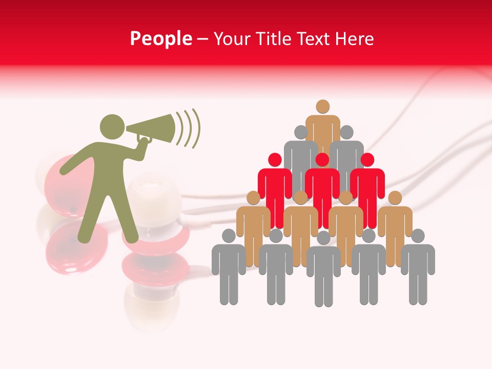 Equipment Cable Headphone PowerPoint Template