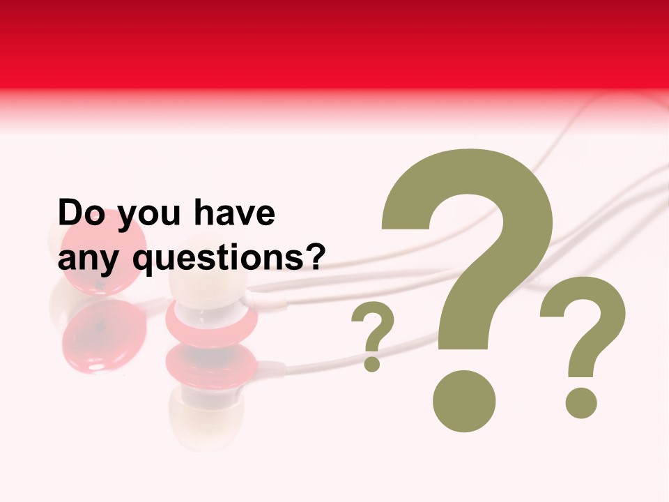 Equipment Cable Headphone PowerPoint Template