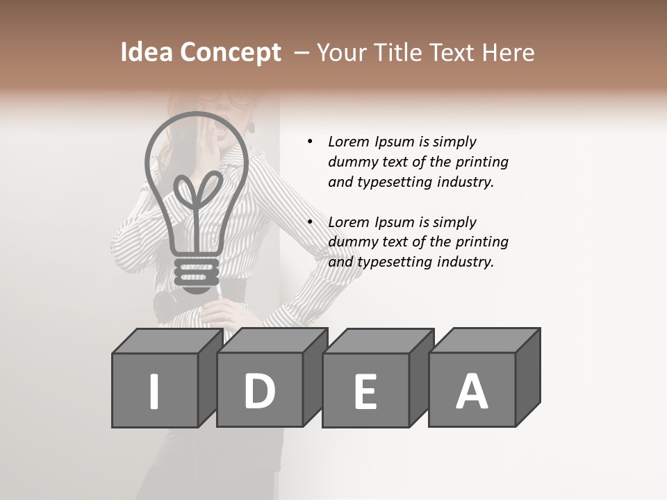 Side Space Isolated PowerPoint Template