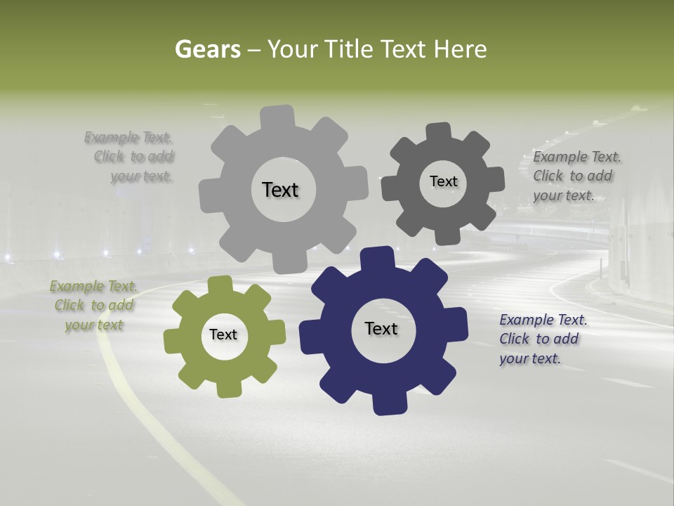 Urban Scene Moving Down Yard Line PowerPoint Template