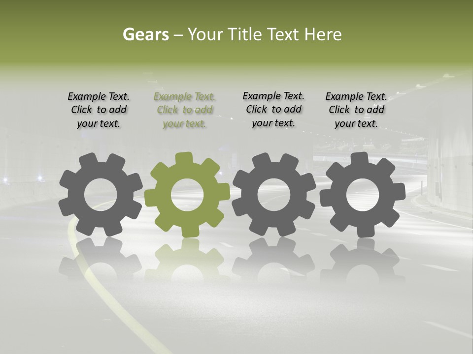 Urban Scene Moving Down Yard Line PowerPoint Template