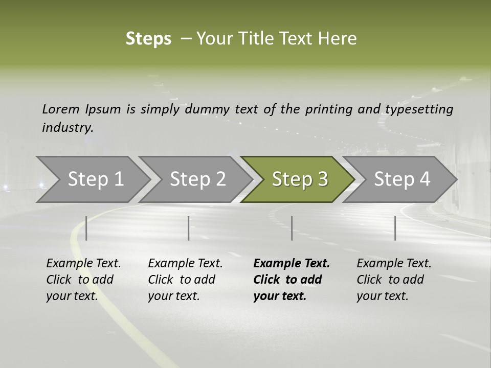 Urban Scene Moving Down Yard Line PowerPoint Template