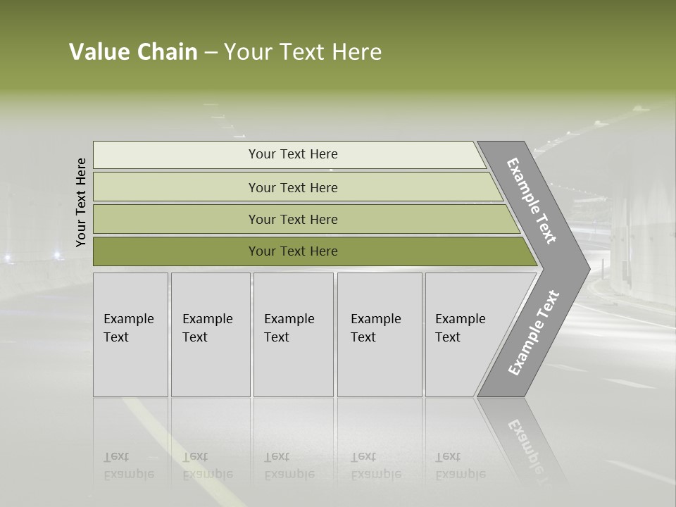 Urban Scene Moving Down Yard Line PowerPoint Template