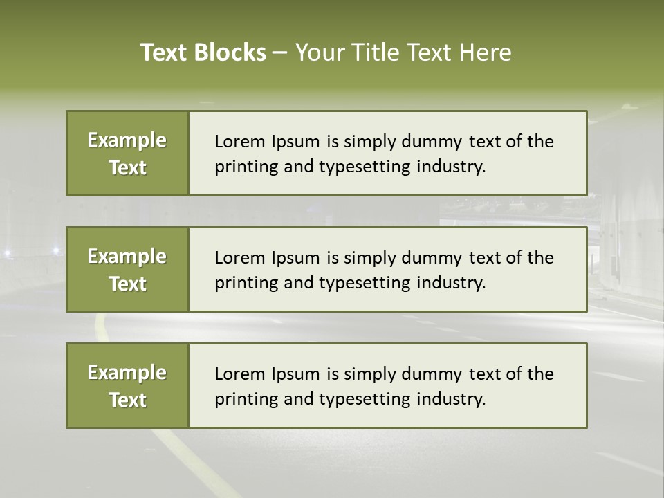 Urban Scene Moving Down Yard Line PowerPoint Template