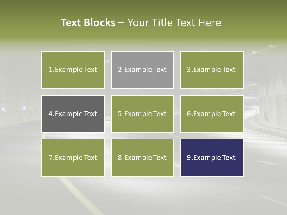 Urban Scene Moving Down Yard Line PowerPoint Template