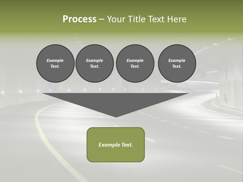Urban Scene Moving Down Yard Line PowerPoint Template