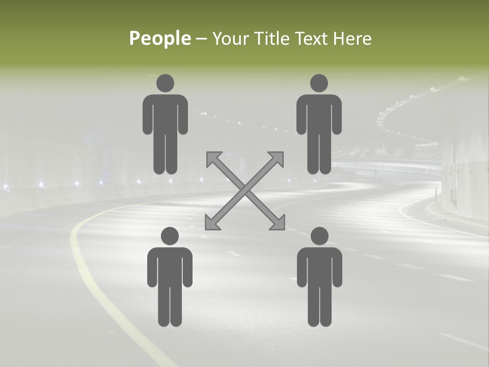 Urban Scene Moving Down Yard Line PowerPoint Template