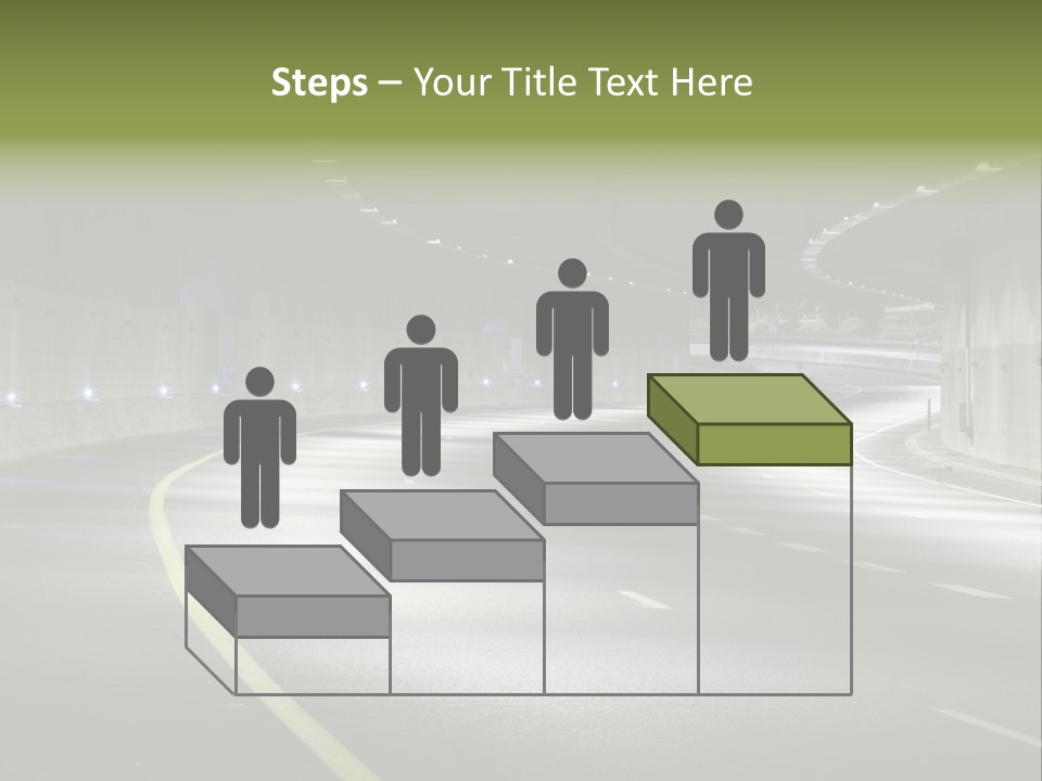 Urban Scene Moving Down Yard Line PowerPoint Template