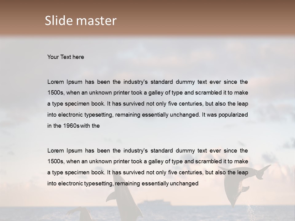 Swimming Wildlife Summer PowerPoint Template