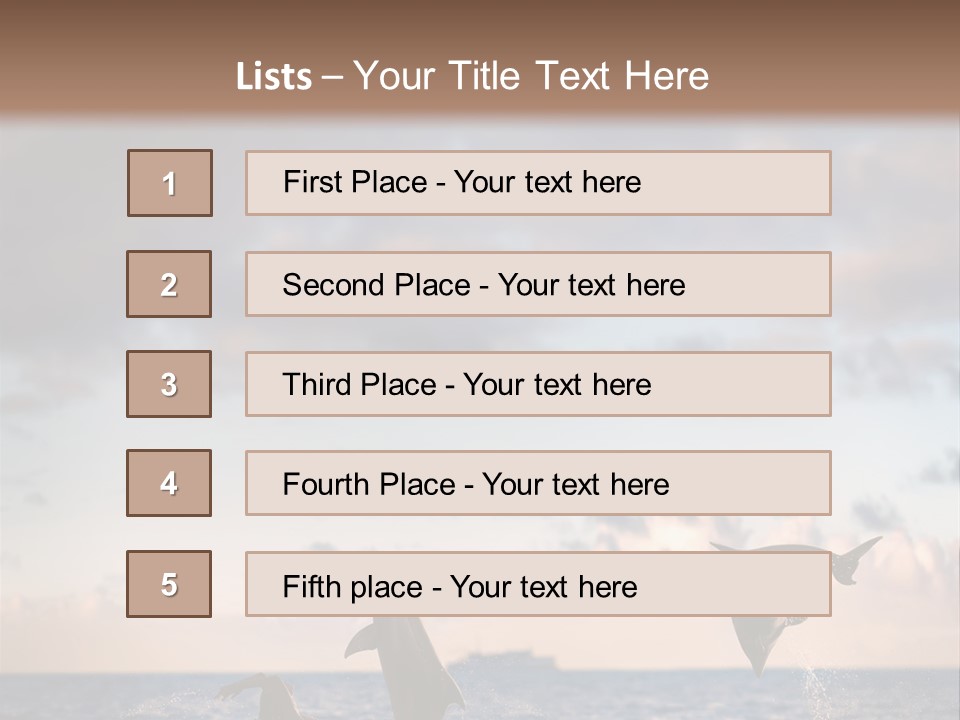 Swimming Wildlife Summer PowerPoint Template