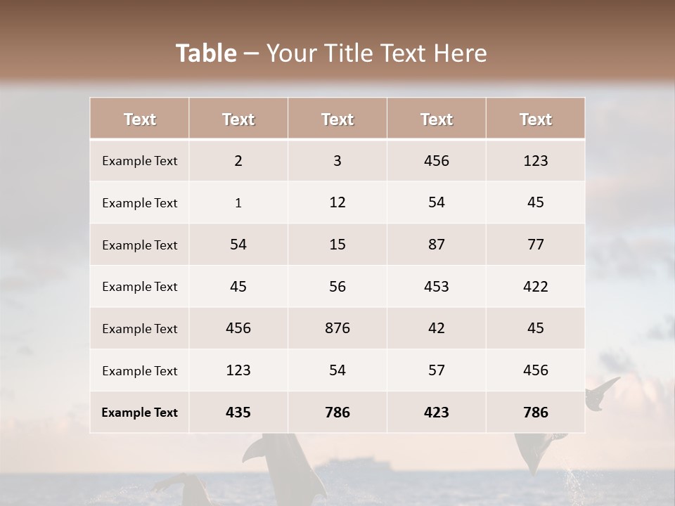 Swimming Wildlife Summer PowerPoint Template