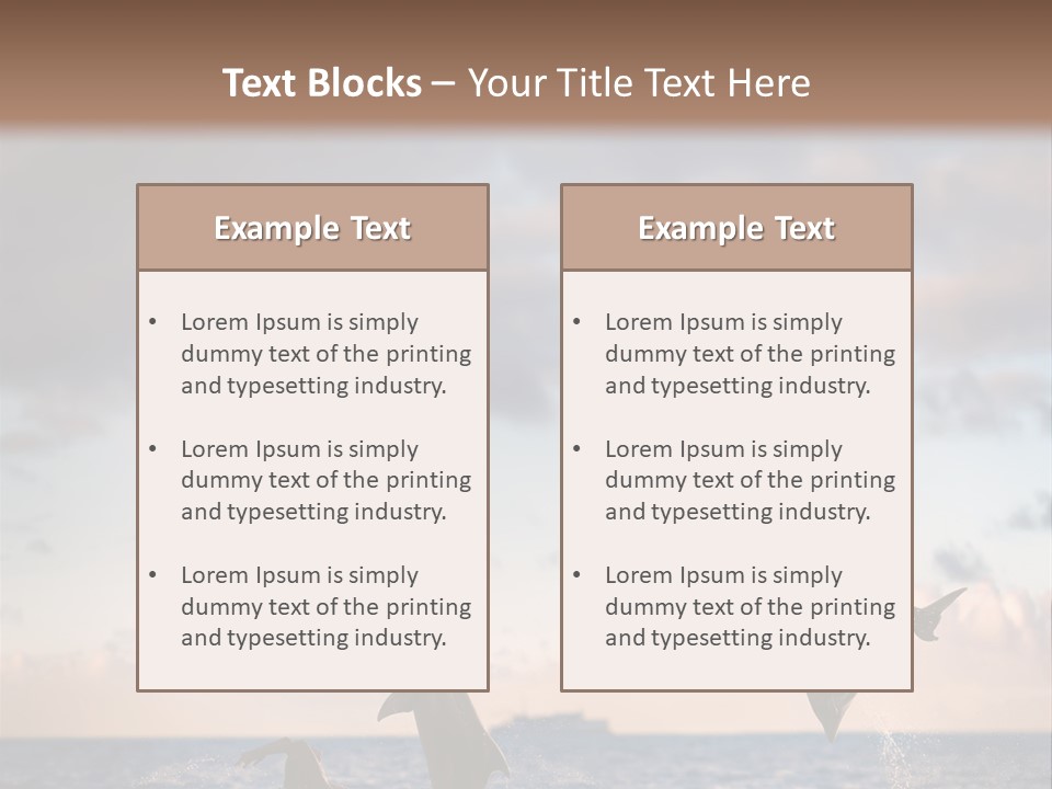 Swimming Wildlife Summer PowerPoint Template